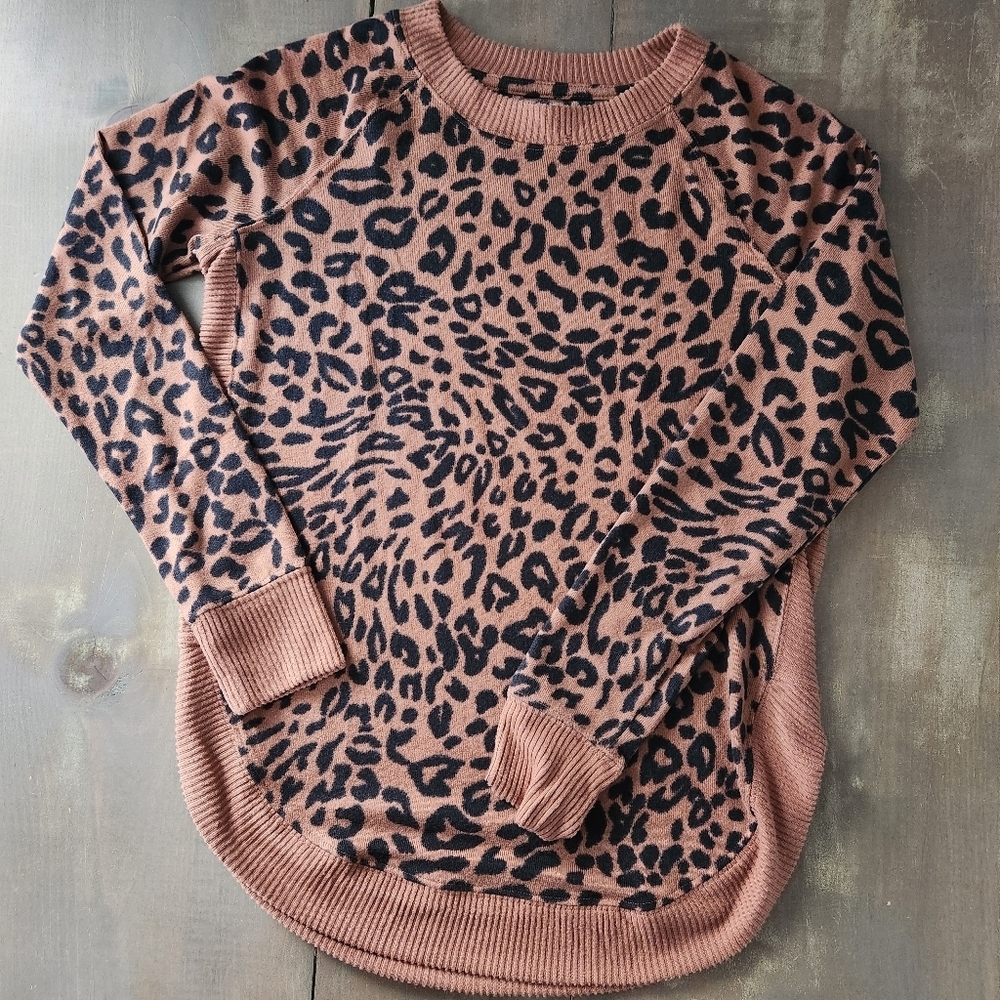 Maurices Leopard Round Hem Tunic - Size XS